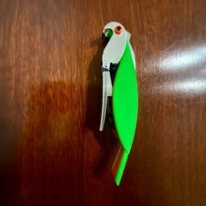 New in box parrot corkscrew and bottle opener.